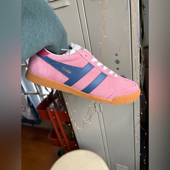 Gola Women's Elan Leather Sneaker Coral Pink/Moonlight/Raspberry - Picture 9 of 15